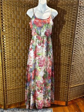 Jack by BB Dakota Watercolor Floral Maxi Dress Size XS / 0 Chiffon Sundress